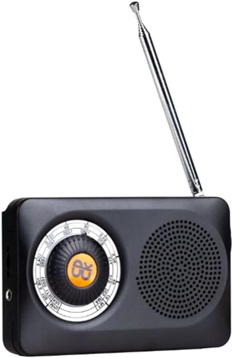 Draagbare Radio - Pocket Radio - Noodsituatie Gebruik - Met Luidspreker - Batterij Operated - Zwart