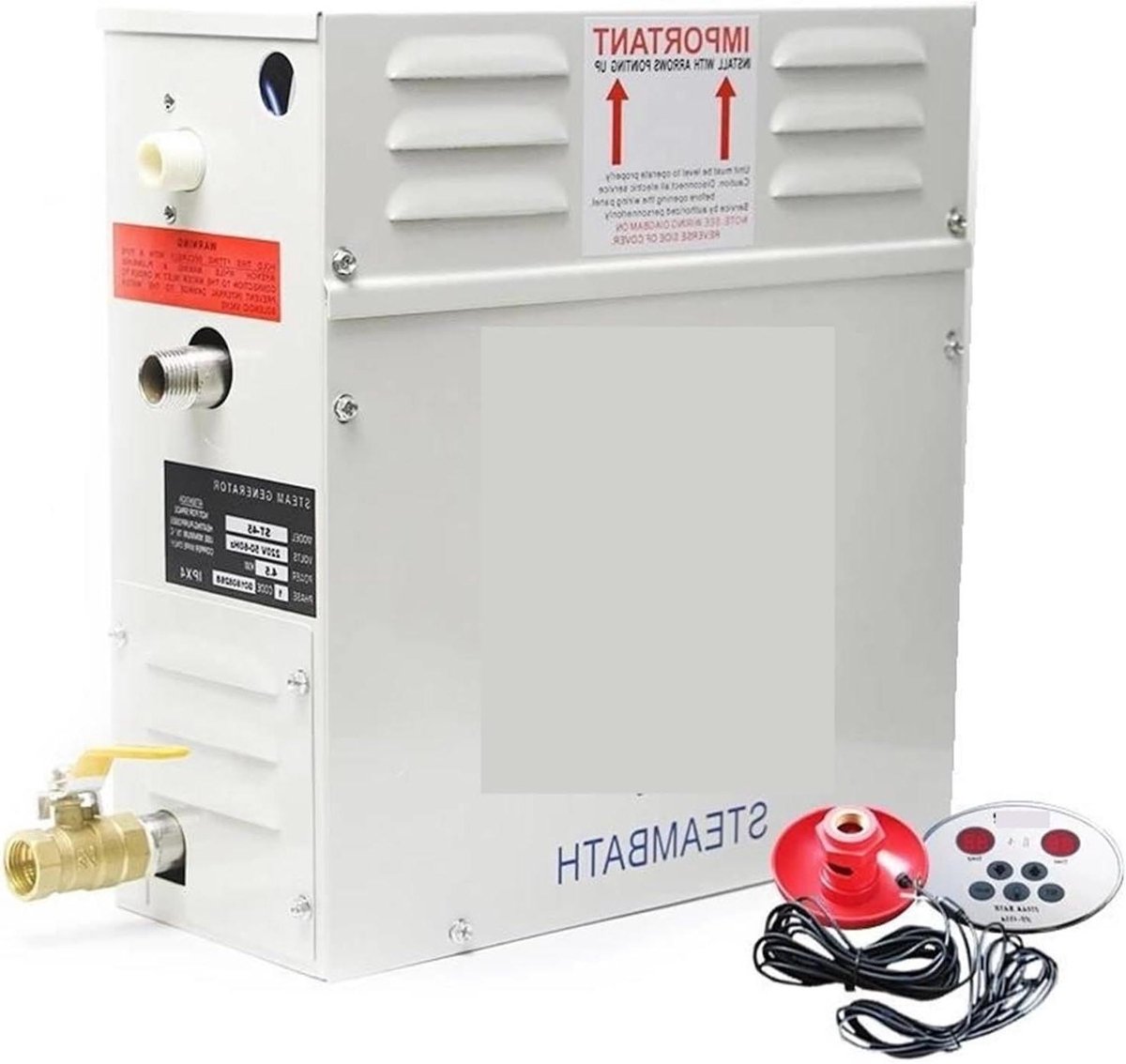 Stoomgenerator - Sauna Heater - Ontspanning Thuis - Digitale Controller - 3-18KW - Zilver