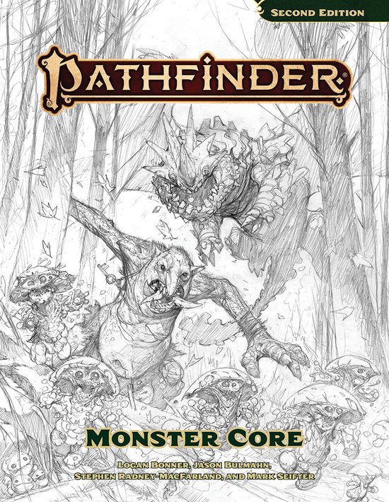 Pathfinder RPG Pathfinder Monster Core Sketch Cover - cover