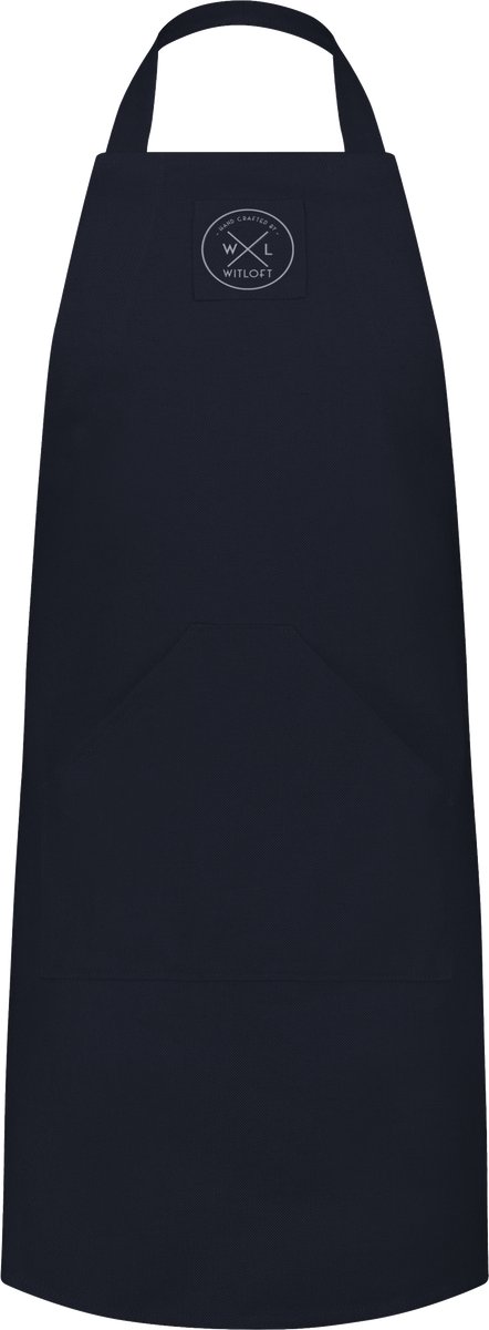 Witloft - Gerecycled Katoenen Schort - Verstelbaar - Superzacht - Unisex - Geschikt voor Koken, BBQ en Creatieve Werkzaamheden - Navy
