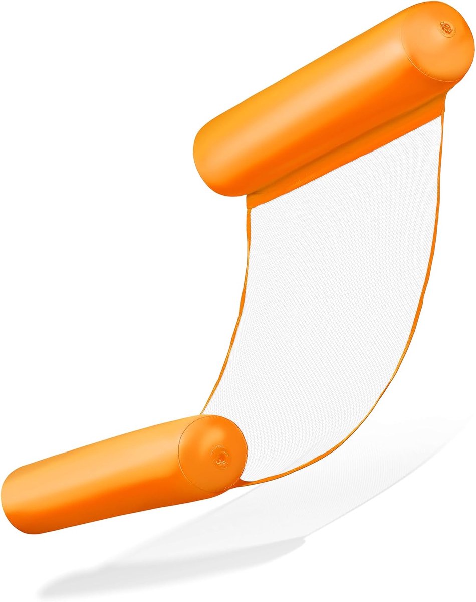 Waterhangmat - 1 stuck - waterhangmat volwassenen - luchtbed zwembad volwassenen - opblaasbaar zwembad - Waterspeelgoed - Oranje - van Imperatoris