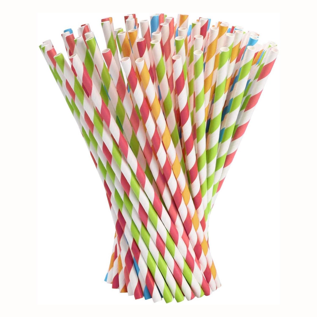 aladdien - Rietjes - Papieren Rietjes - Kleurrijk - 500 stuks - Ideaal voor feestjes - Geschikt voor cocktails, koffie of sap