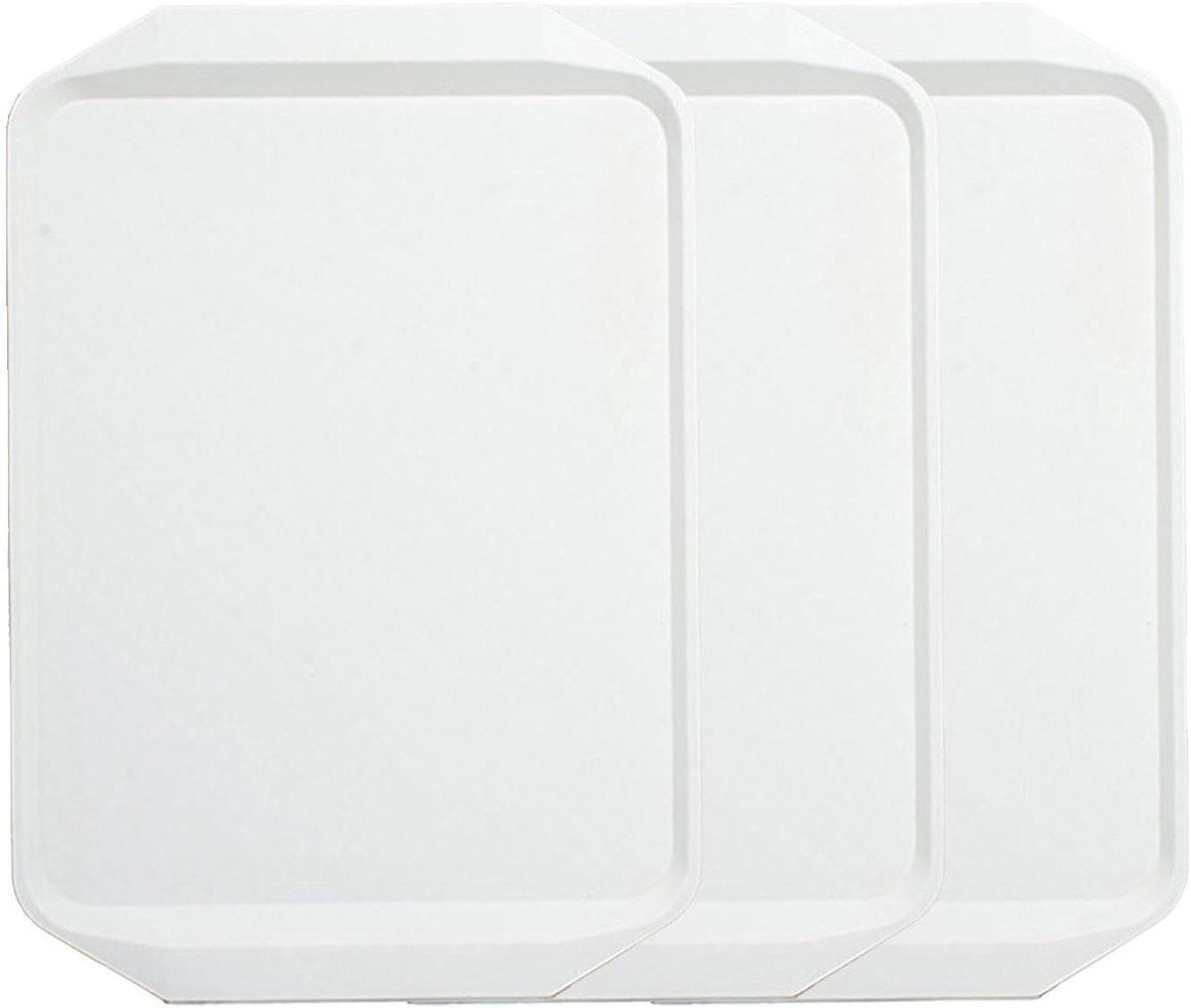 Laarzenmat Set - Schoenenbakken Entree - Vuil Vangen - Opstaande Rand - 3 Stuks 40cm - Wit