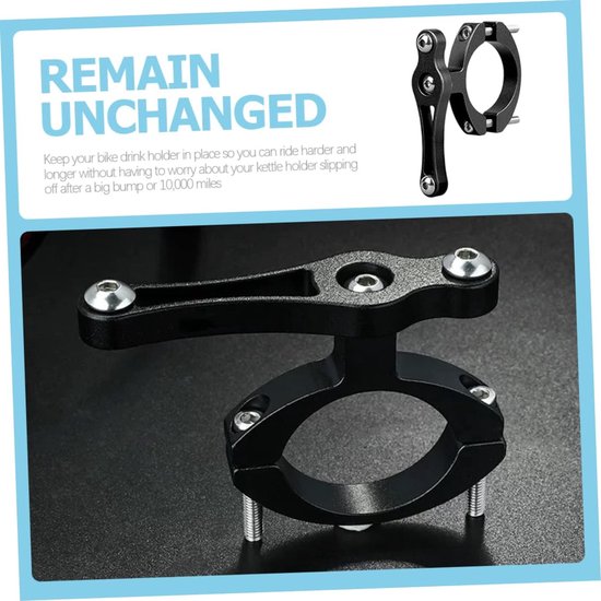 Adapter voor bidonhouder - bidonhouder fiets - bidonhouder - bidonbeugel voor de fiets - fietsaccessoires - zwart - aluminiumlegering — afbeelding 3