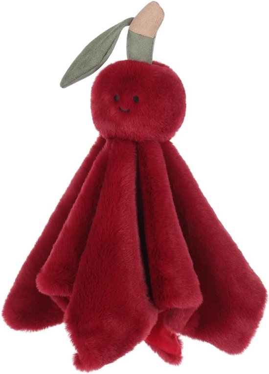 Baby veiligheidsdeken - Knuffeldoekje baby - Baby troosten - Handgemaakt design - 35 x 35 cm - Kersen — afbeelding 2