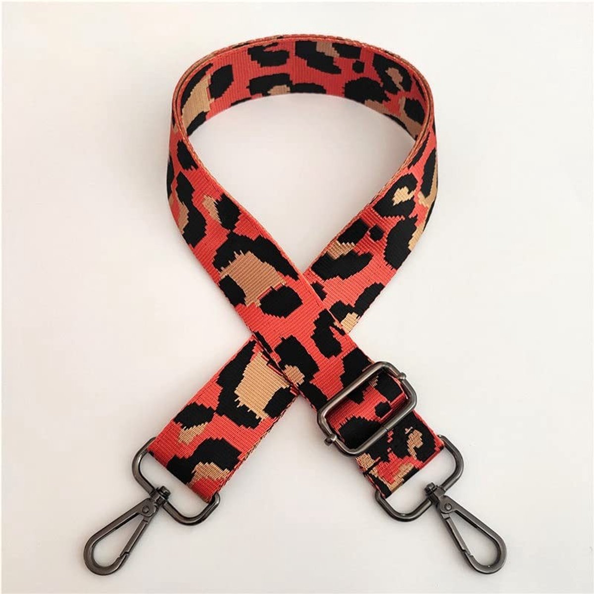 Verstelbare Schouderriem voor Tassen - 80-130 cm, 3.8 cm Breed, Carabiner Sluiting