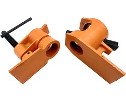 Pijpklemmen Set - Houtklemmen - Houtbewerking Fixatie - Robuuste Staalbouw - 2 Stuks 1 Inch - Oranje