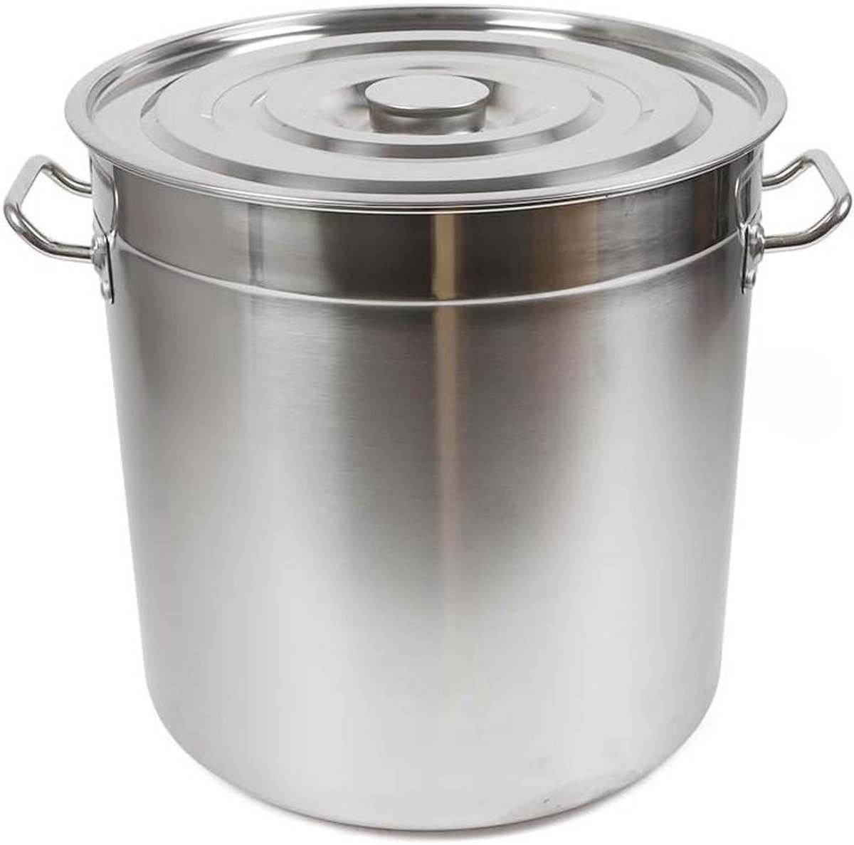 Grote Soeppan 35 Liter RVS met Deksel - Professionele Kookpan voor Stoofschotels