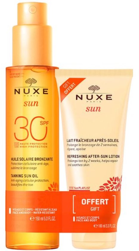 Nuxe - Tanning Sun Oil SPF 30 & Aftersun Lotion Set - 150+100ml