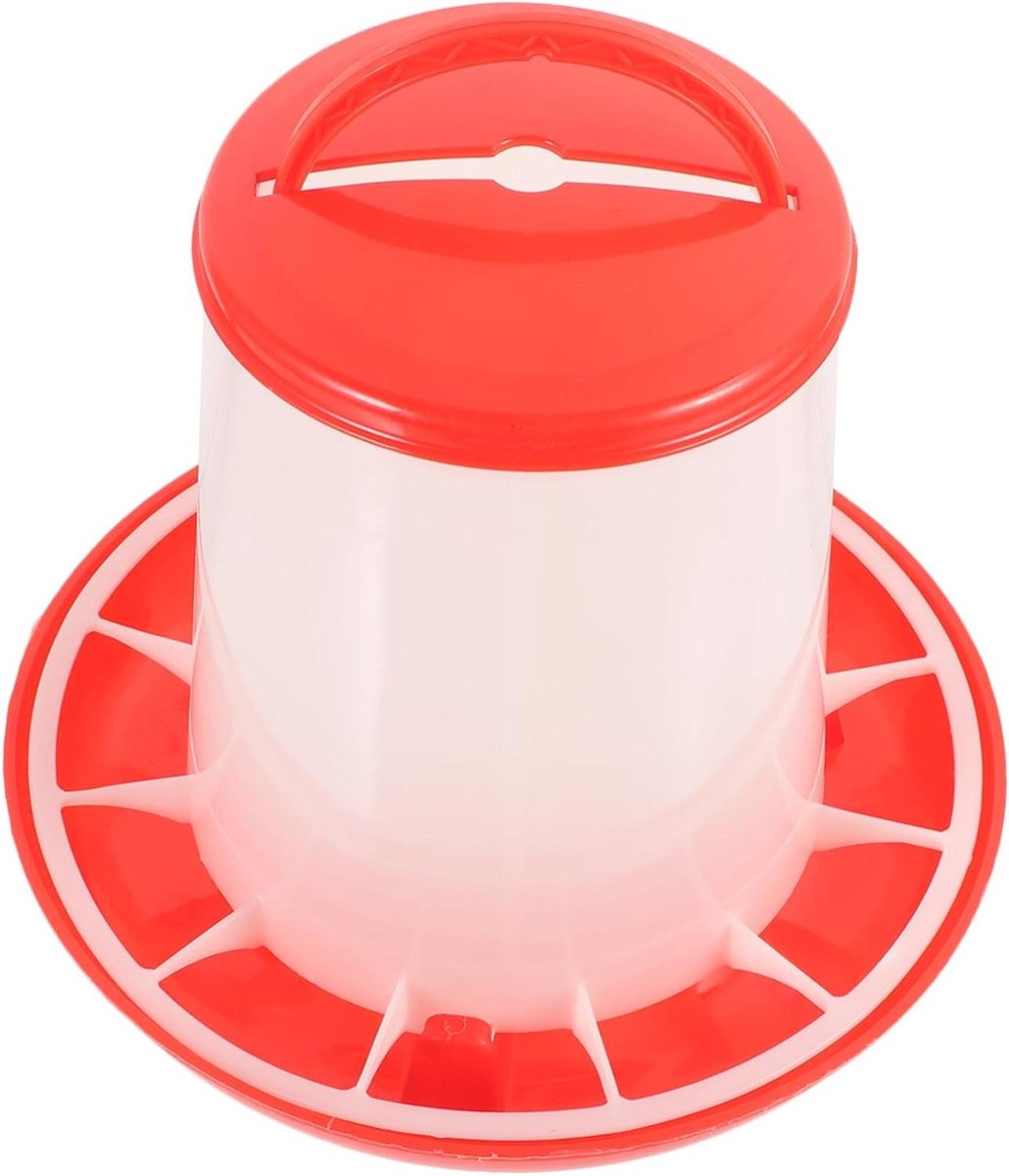 Voerbak Pluimvee - Voederautomaat Kippen - Voeren Dieren - Voorkomt Vuil - 25.8 cm - Diverse Kleuren