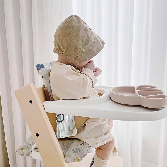 Zitkussen Set met Antislip: Kussens met Schattige Afbeeldingen, Vervangende Kussenhoezen, Gelaagde Coating en Katoenen Vulling voor Stoelen zoals Stokke Tripp Trapp van Merkloos — afbeelding 2