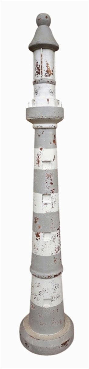 Vuurtoren Vick grijs/wit 80 cm