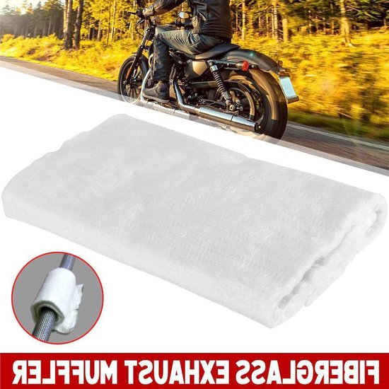 2 Stuks Motorfiets Uitlaatpijp Geluidsisolerende Katoen en Glasvezel 35x25cm voor Optimalisatie van Geluid en Prestaties — afbeelding 4