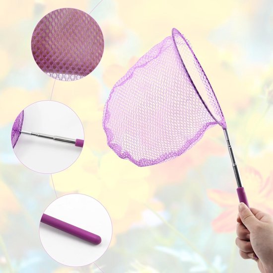 Dailygoods- Schepnet Telescopisch - 2 Stuks - Opvouwbare Emmers - Geschikt voor Kinderen - Lichtgewicht - Duurzaam Nylon - Visnet van Dailygoods — afbeelding 2