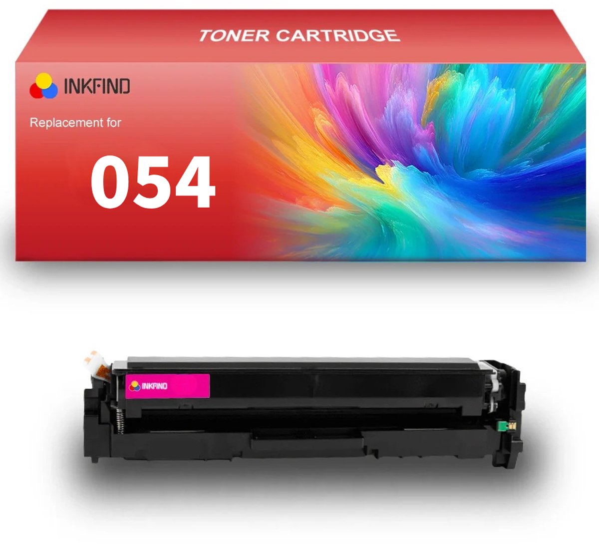 INKFIND 054 tonercartridge Magenta compatibel met Canon 054 Magenta Canon 054H Magenta toner cartridge -1-pack Magenta