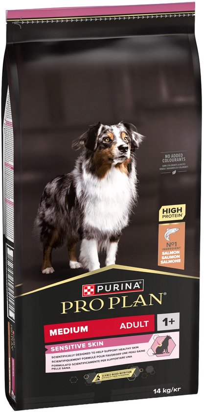 PURINA® PRO PLAN® Sensitive Skin Medium Adult - Hondenvoer - Zalm - 14 kg