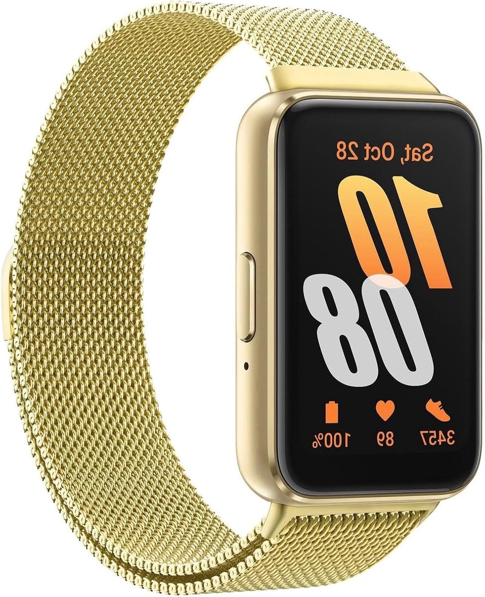 Verstelbare RVS Mesh Horlogeband voor Galaxy Fit 3, Magnetische Sluiting, Geschikt voor Mannen en Vrouwen, Duurzaam en Comfortabel