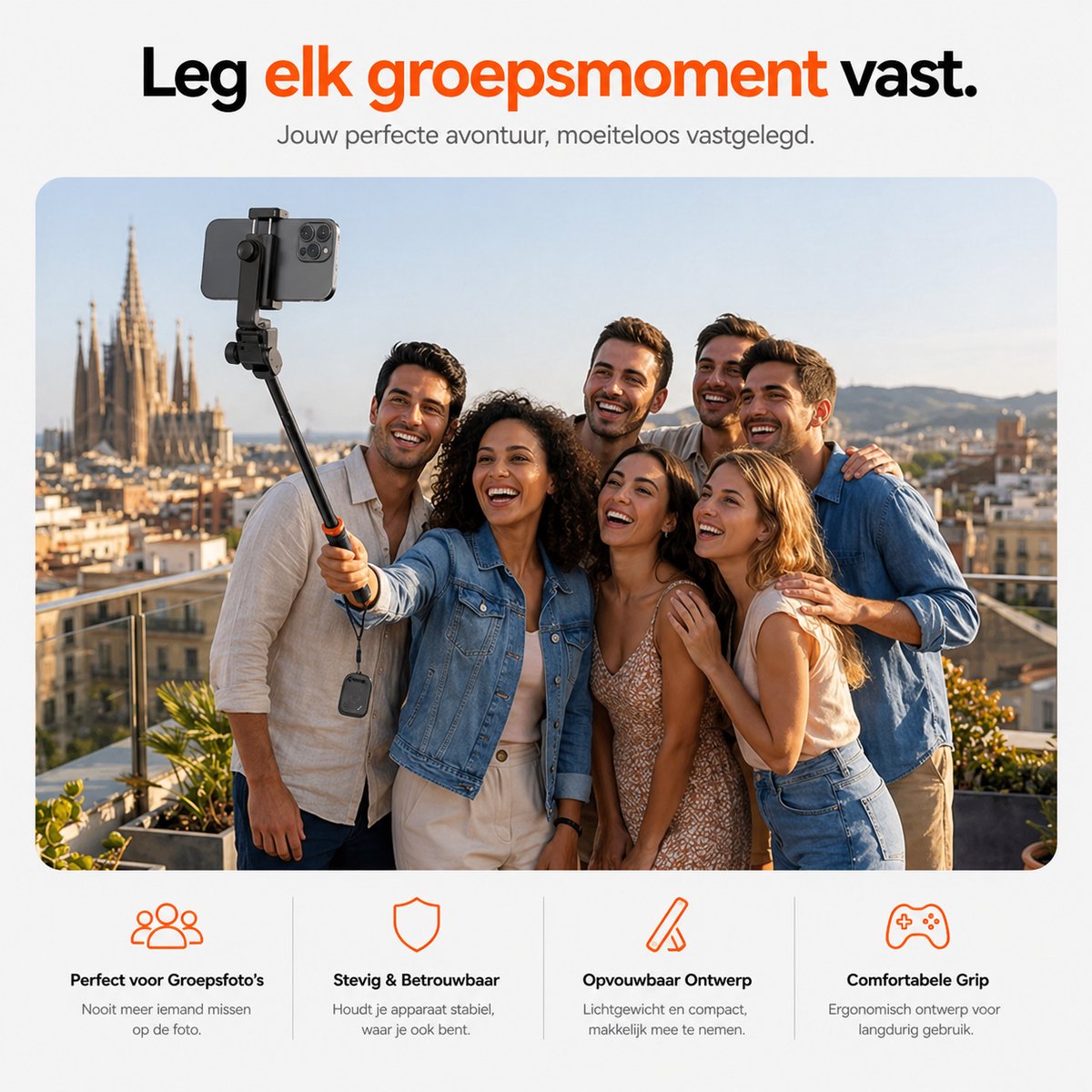 Sounix Telefoon Tripod - tot 158cm