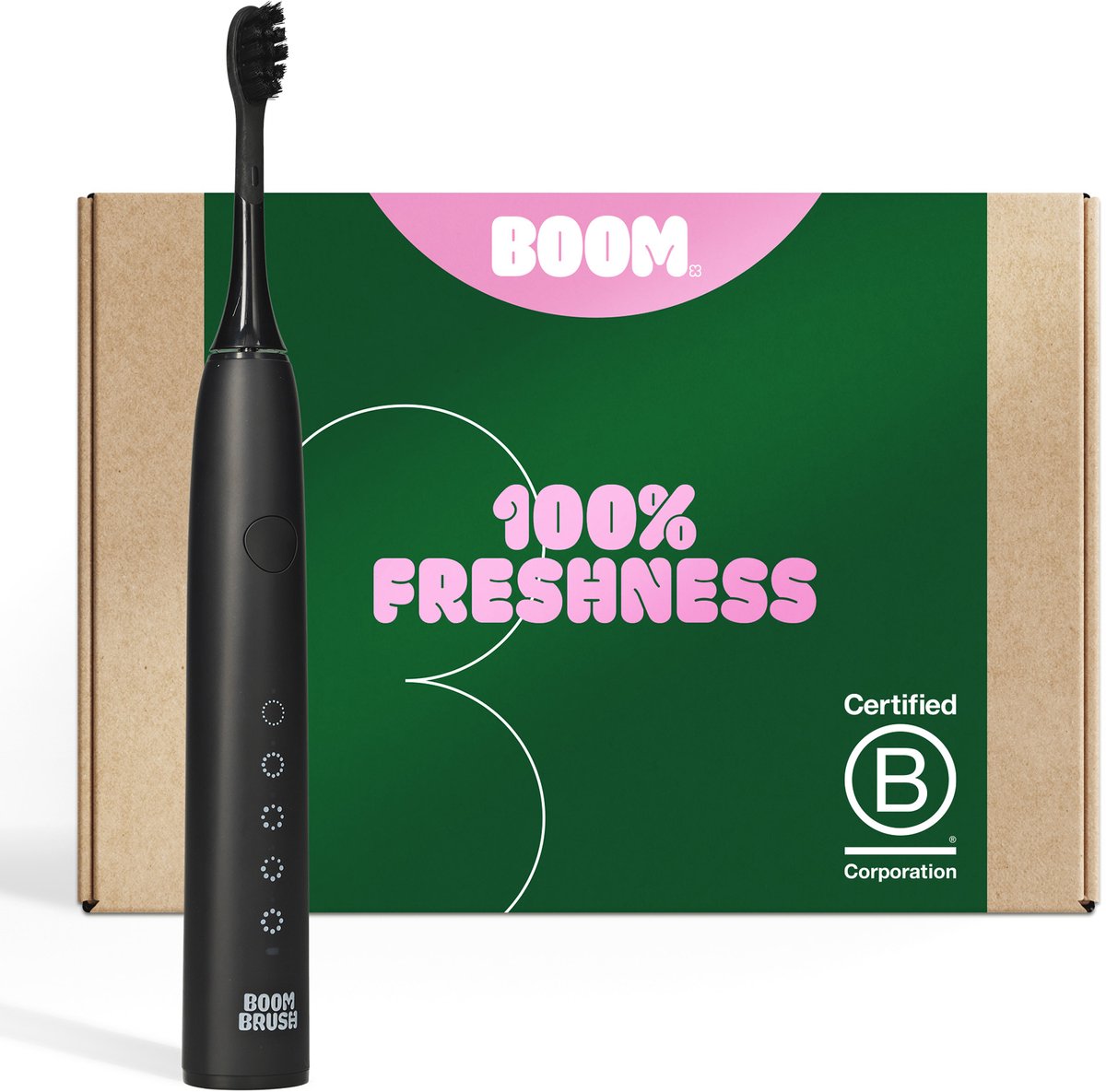 BOOMBRUSH Elektrische Tandenborstel Sonisch Zwart 90 Dagen - BOOMBRUSH - €79,00