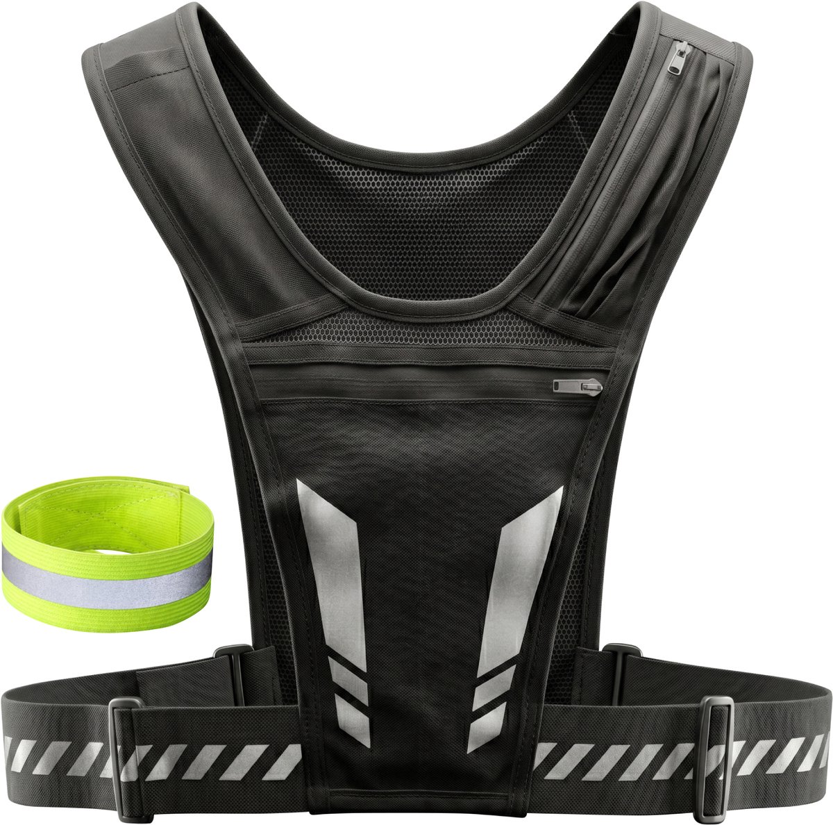 Nuvance Reflecterend Hardloopvest - Waterdicht Running Vest - Hardloop Telefoonhouder - Loopvest met Reflectieband - Lopen