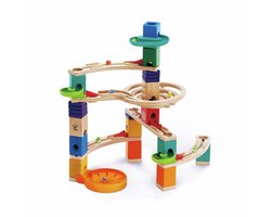 Hape Quadrilla Cliffhanger Knikkerbaan - Houten Bouwpakket met 94 Onderdelen en 50 Knikkers
