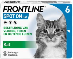 Frontline Spot On Kat - Anti vlooien en tekenmiddel - 6 pip