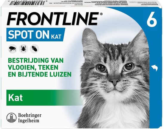 Frontline Spot-On Anti vlooienmiddel Kat - 6 pipetten