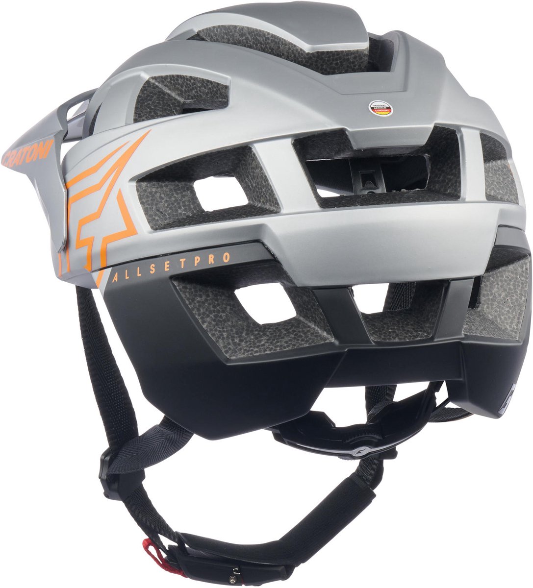 Helm Cratoni Allset Pro Zilver/oranje Mat - S/m (54-58 Cm) - XS/S (52-57 cm)
