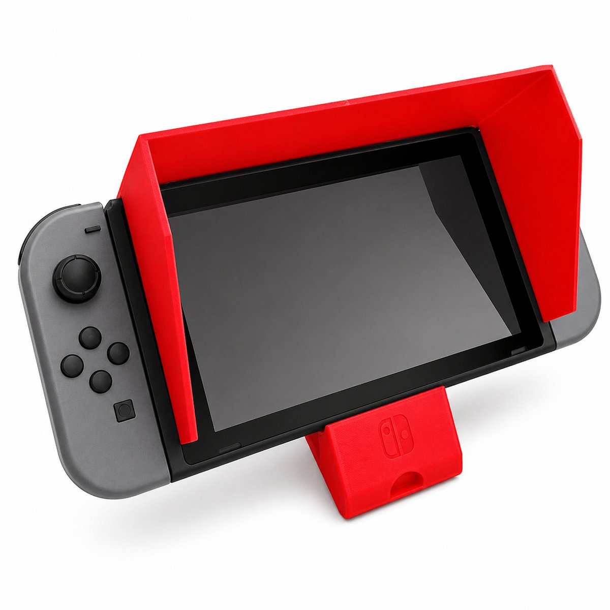 Nintendo Switch Zonnescherm - Anti Reflectie Gaming Shield - Outdoor Gaming Accessoire - Bescherming Tegen Zonlicht - Verbeterde Zichtbaarheid Scherm - Comfortabel Spelen Buiten - Rood