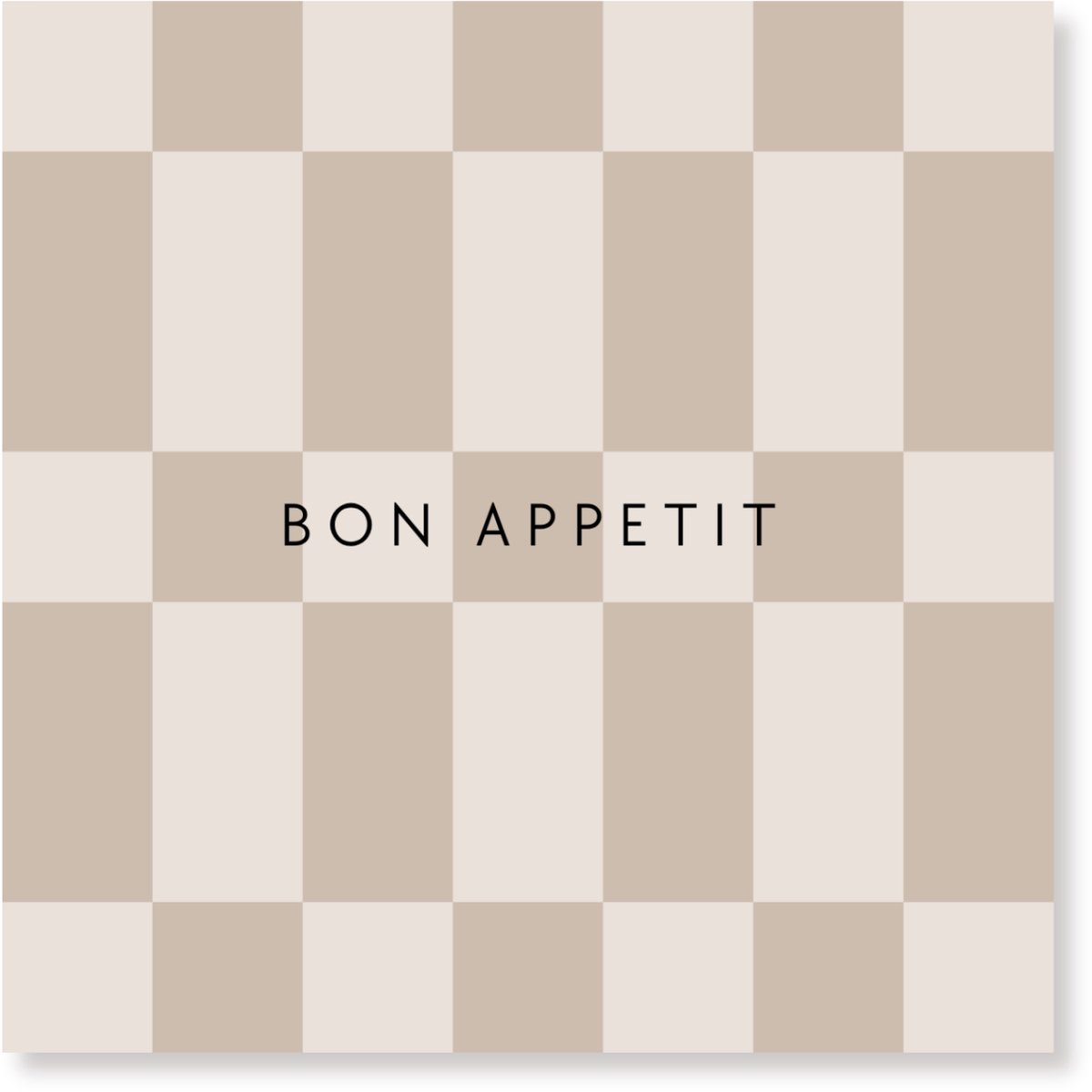 Housevitamin Papieren Servetten 33x33 cm – 3-laags – Bon Appettit – Beige – FSC-gecertificeerd – 20 stuks – Feestservetten – Party Decoratie – Tafelstyling