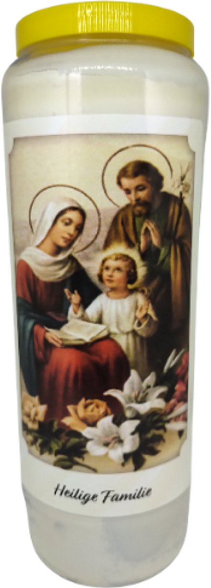 noveenkaars Heilige familie - 9 dagen brander - set van 5 stuks Wit