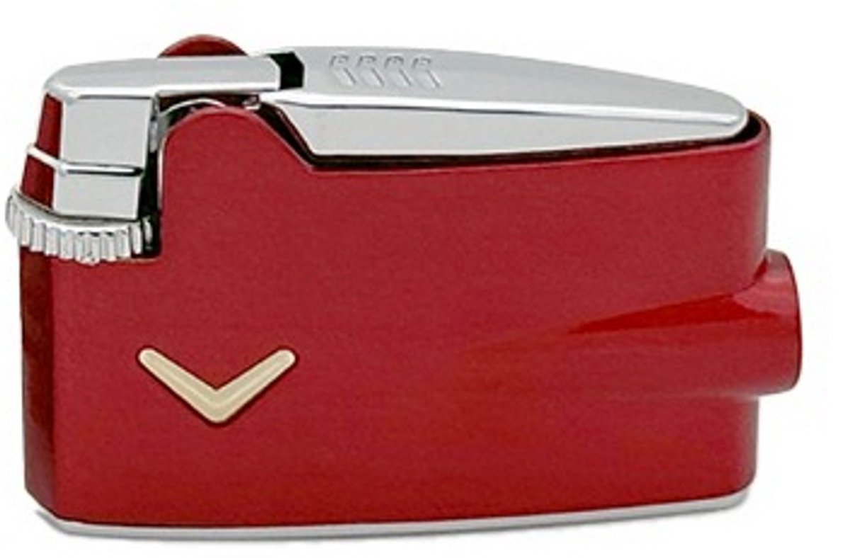 Ronson Mini Premier Aansteker Rood – Varaflame – Vuursteen