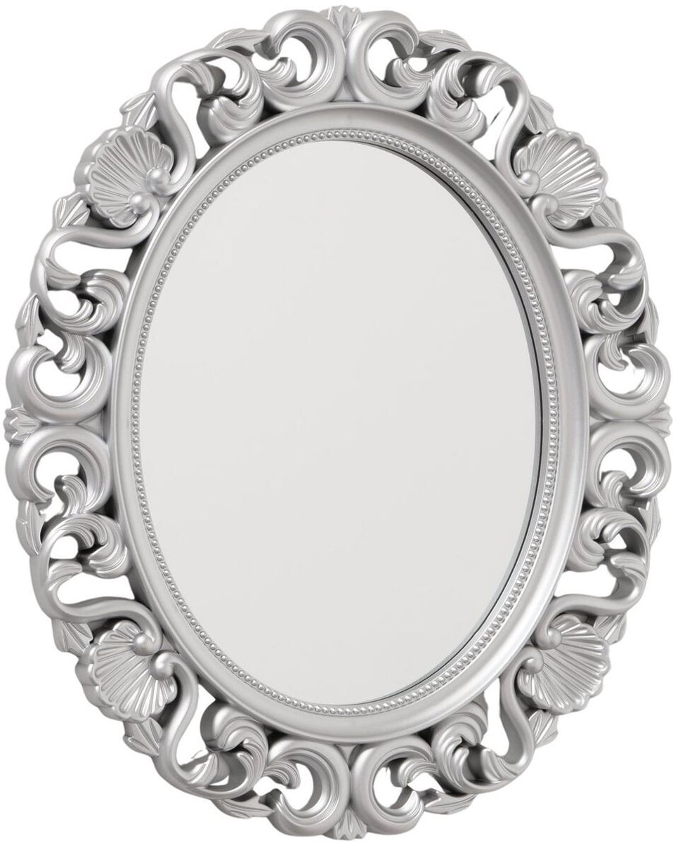 Boltze wandspiegel Sabrina - zilver - ovaal - vintage - klassiek - H37cm - Barok