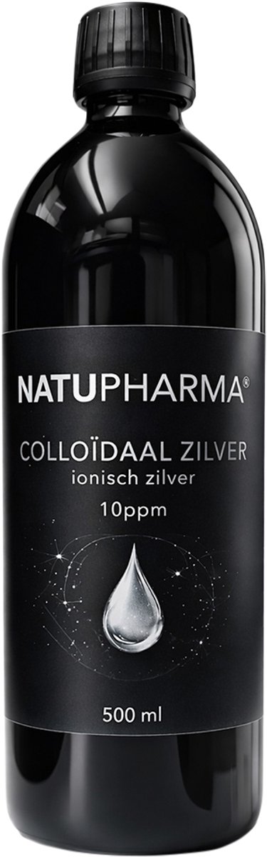 Natupharma - Colloïdaal Zilverwater - Ionisch - 10 PPM - Miron Glas - Zilverwater - 500 ml
