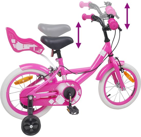 vidaXL - Kinderfiets - 14 - Inch - voor - 3-5 - jaar - oud - Roze van VidaXL — afbeelding 4