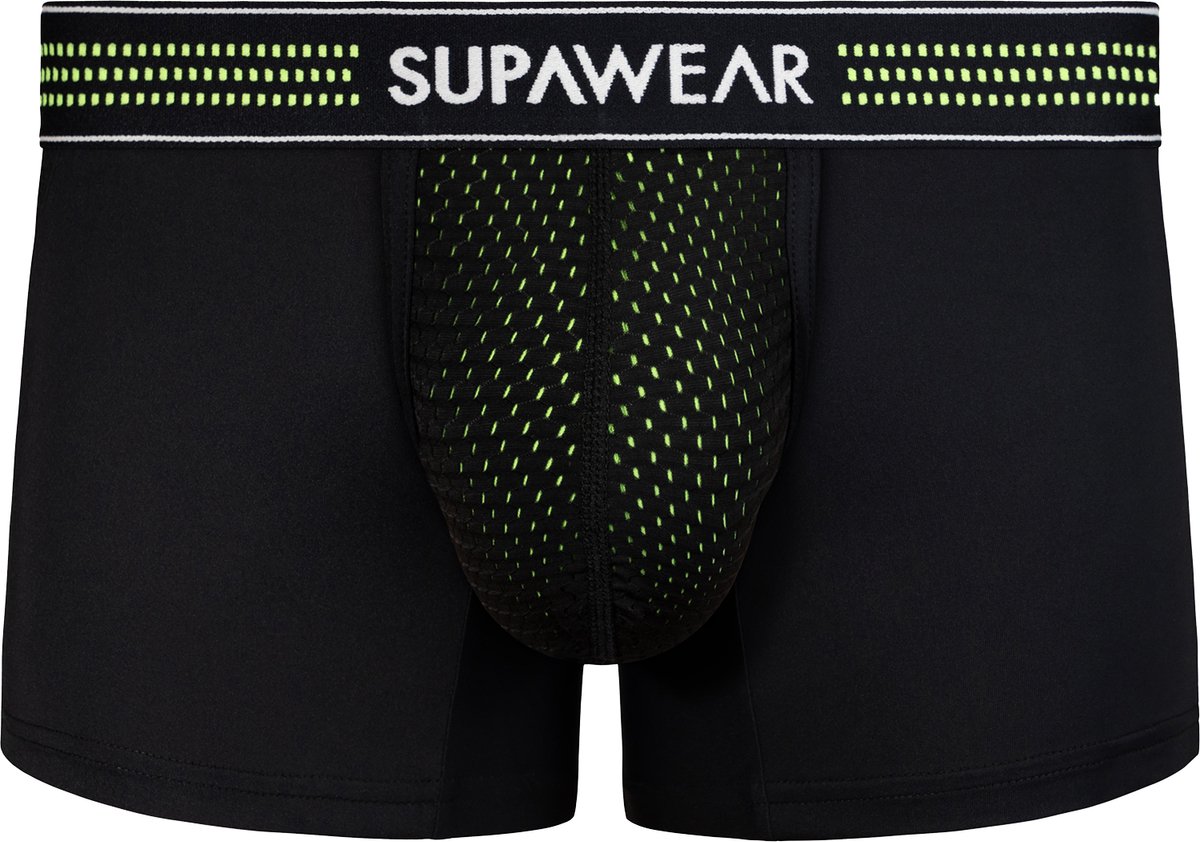 SUPAWEAR Mesh Trunk Neon Green - MAAT M - Heren Ondergoed - Boxershort voor Man - Mannen Boxershort