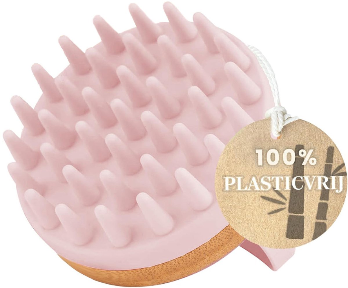 DDStar® Scalp massager - Scalp brush - Haar borstel - Siliconen/Roze