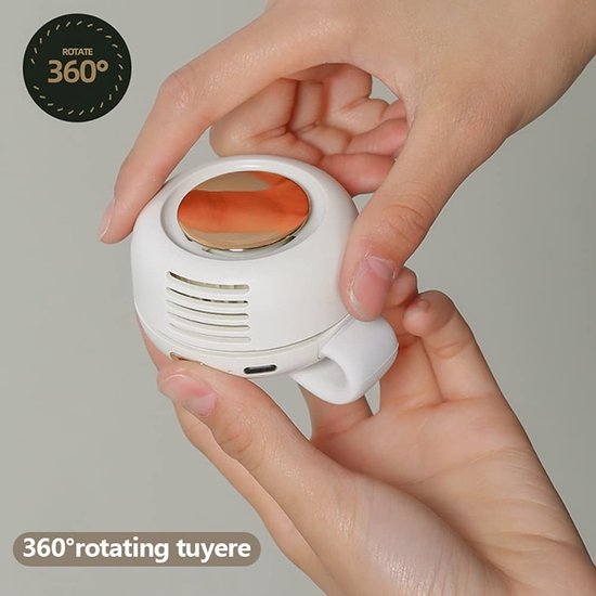 Draagbare USB oplaadbare stille clip ventilator – compacte persoonlijke koeler, verstelbare wind, 5 uur batterij