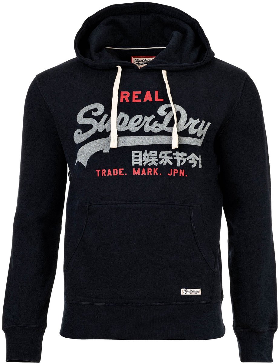 Superdry Vintage Logo Classic Hoodie Heren Hoodies Marineblauw