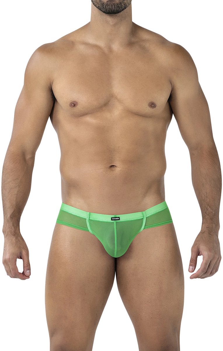Cut4Men - Hybrid Cheeky Mesh Herenslip - Neon Groen - Maat M