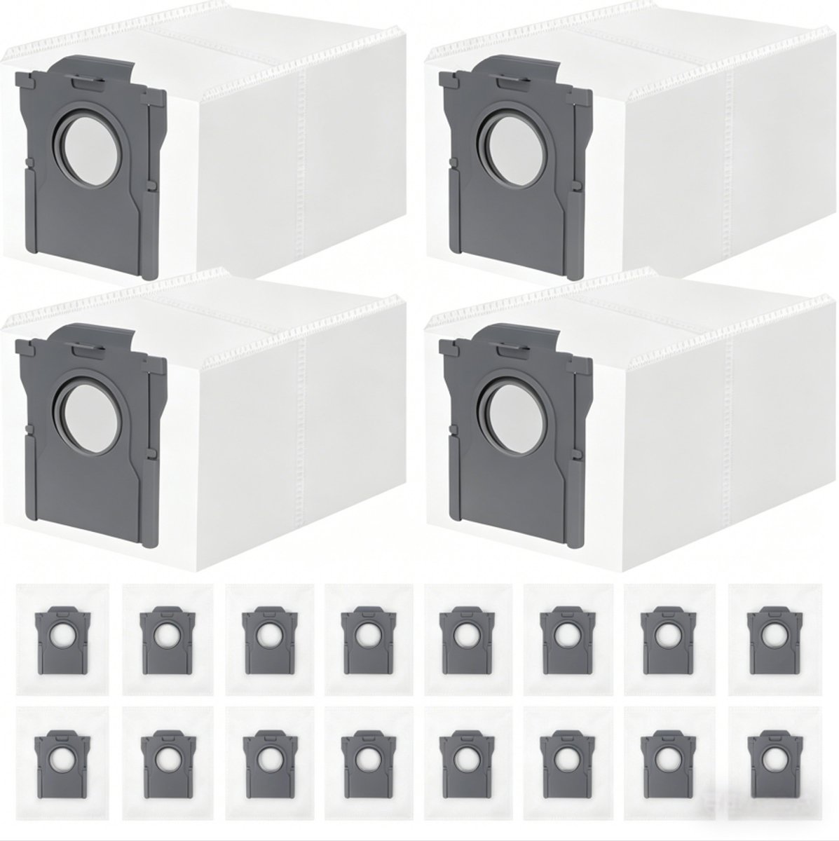 20 stuks stofzakken- compatibel met Dreame L10/L10s/L20/X20/X30/X40/X50/L40/L50 Ultra- Mova P10/E30/P50/V50 Ultra- 3,2 l grote capaciteit- 4-laagse filterstructuur- voor Dreame stofzuigerzakken