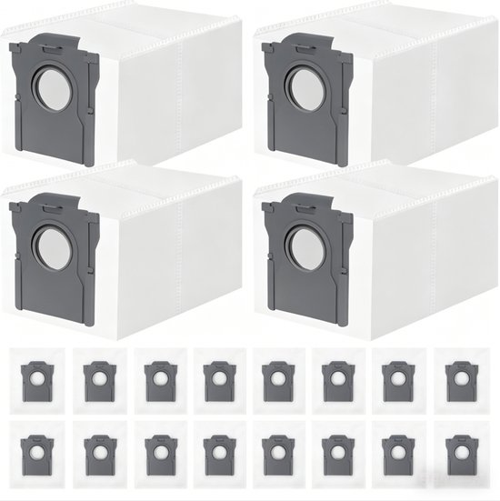 20 stuks stofzakken- compatibel met Dreame L10/L10s/L20/X20/X30/X40/X50/L40/L50 Ultra- Mova P10/E30/P50/V50 Ultra- 3,2 l grote capaciteit- 4-laagse filterstructuur- voor Dreame stofzuigerzakken