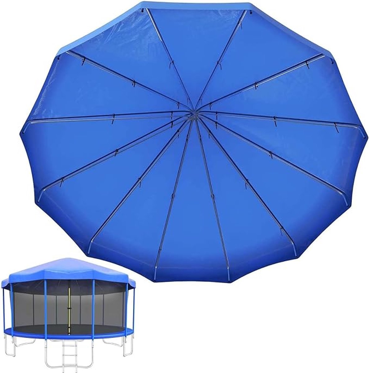 Trampoline overkapping 6ft (183 cm) – Universele trampoline tent / zonnedak / regen- en sneeuwbescherming – weerbestendige outdoor afdekking voor tuintrampoline