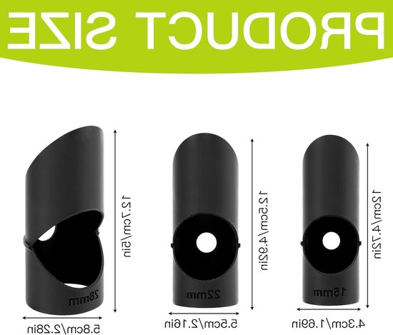 Set van 3 Foam Tube Cutter en Isolatie Templates voor 15mm, 22mm en 28mm Koperen Buizen, Inclusief Rubber Handvatten en Gereedschap voor Isolatiebewerking van Merkloos — afbeelding 5