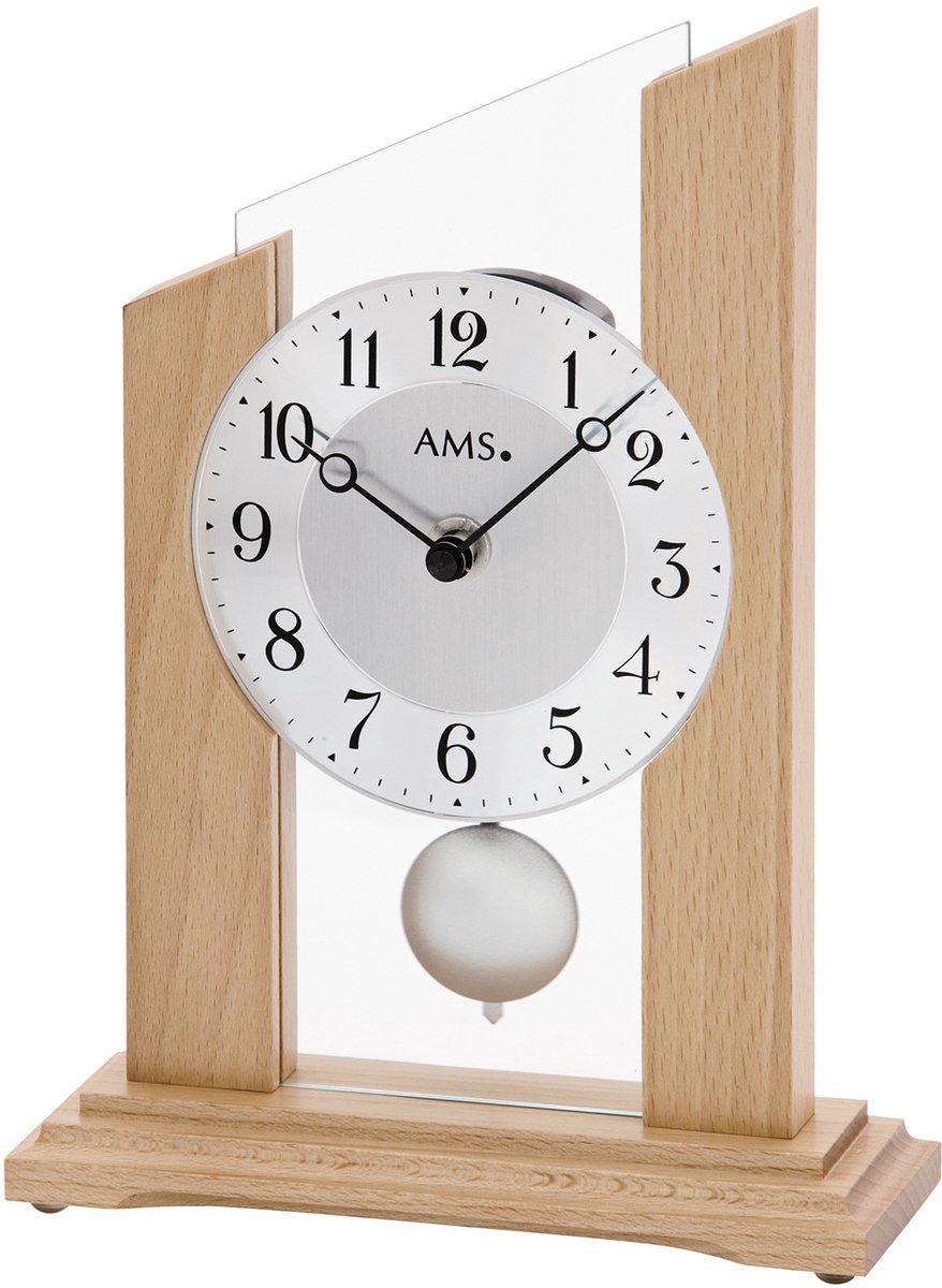 AMS Tafelklok 1117 met Quartz Slinger goudkleur