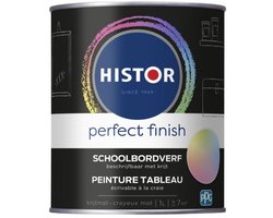 Histor Perfect Finish Schoolbordverf - Perfecte Dekking - Camouflerend - Mat Effect - 1L - Zwart