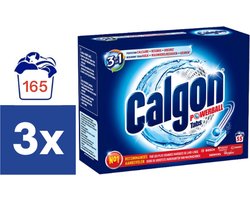 Calgon 3 in 1 Powerball Tabs Wasmachine Reiniger en Anti kalk -  3x 55 Tabletten - 165 Tabletten