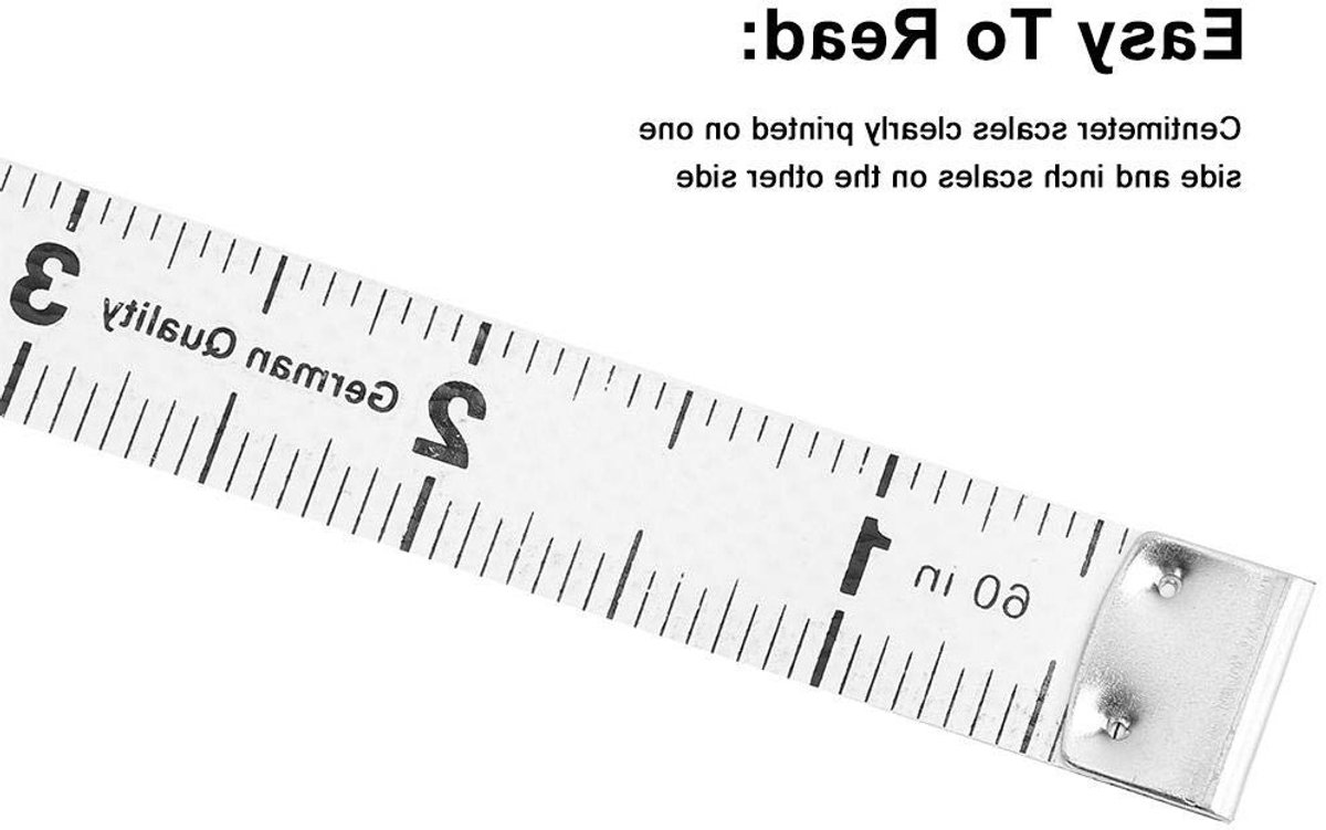 Verstelbare Meetlint van 150 cm, Dubbelzijdig, Ideaal voor Naai- en Kledingmaatwerk, Wit