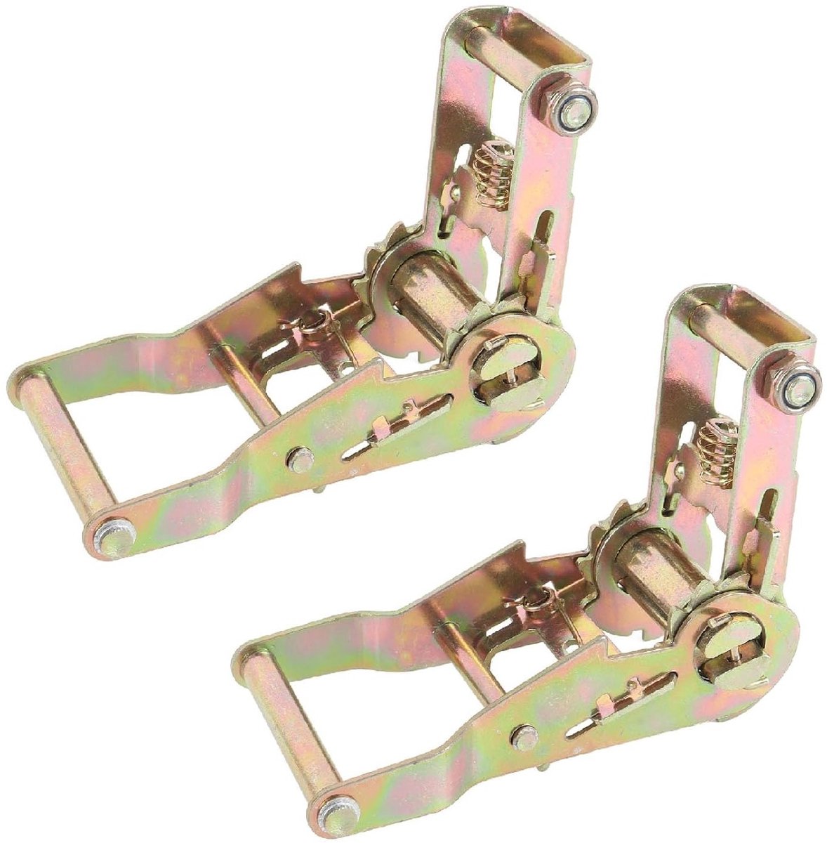 2 Stuks Ratchet Tie Down Buckle 1.5 Inch van Carbon Staal - 2500kg Tensieband en Spanner voor Veilig Transport en Bevestiging
