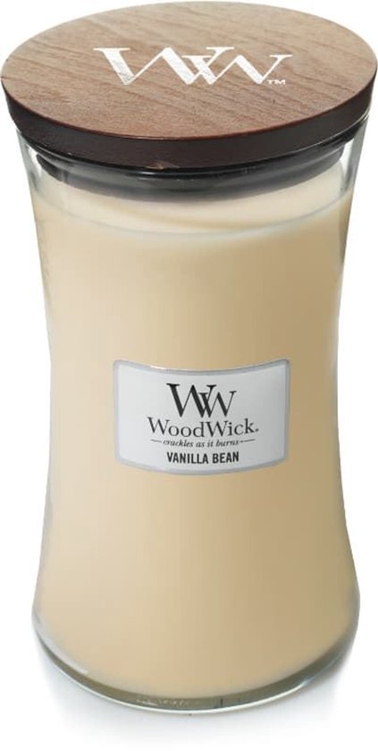 WoodWick Hourglass Large Geurkaars - Vanilla Bean - 130 branduren